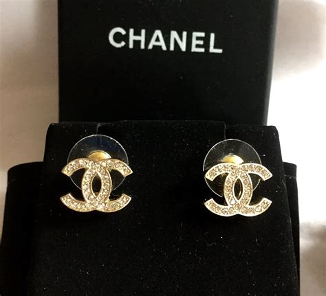 black chanel studs|authentic Chanel stud earrings.